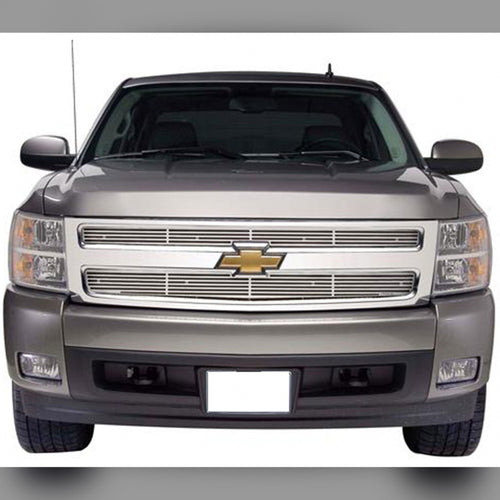 2007-2013 Chevy Silverado 1500 with 3/4" front bumper spacer kit installed — bolt-on, no-cut tire clearance