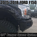 2015-2020 Ford F-150 with 3/4" front bumper spacer kit installed — bolt-on, no-cut tire clearance